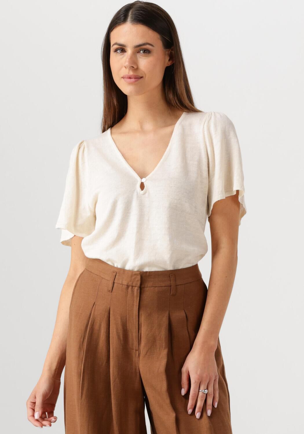 Des Petits Hauts Top Dames Brook, Maat: L, Kleur: Ecru afbeelding 1