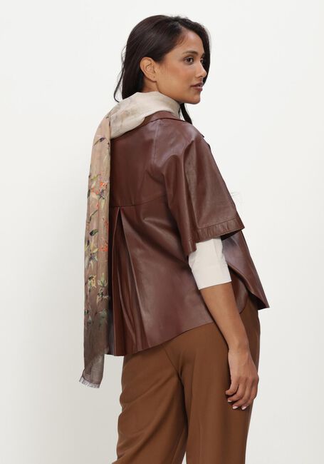 Bruine RIANI Leren jas LEDERJACKE - large