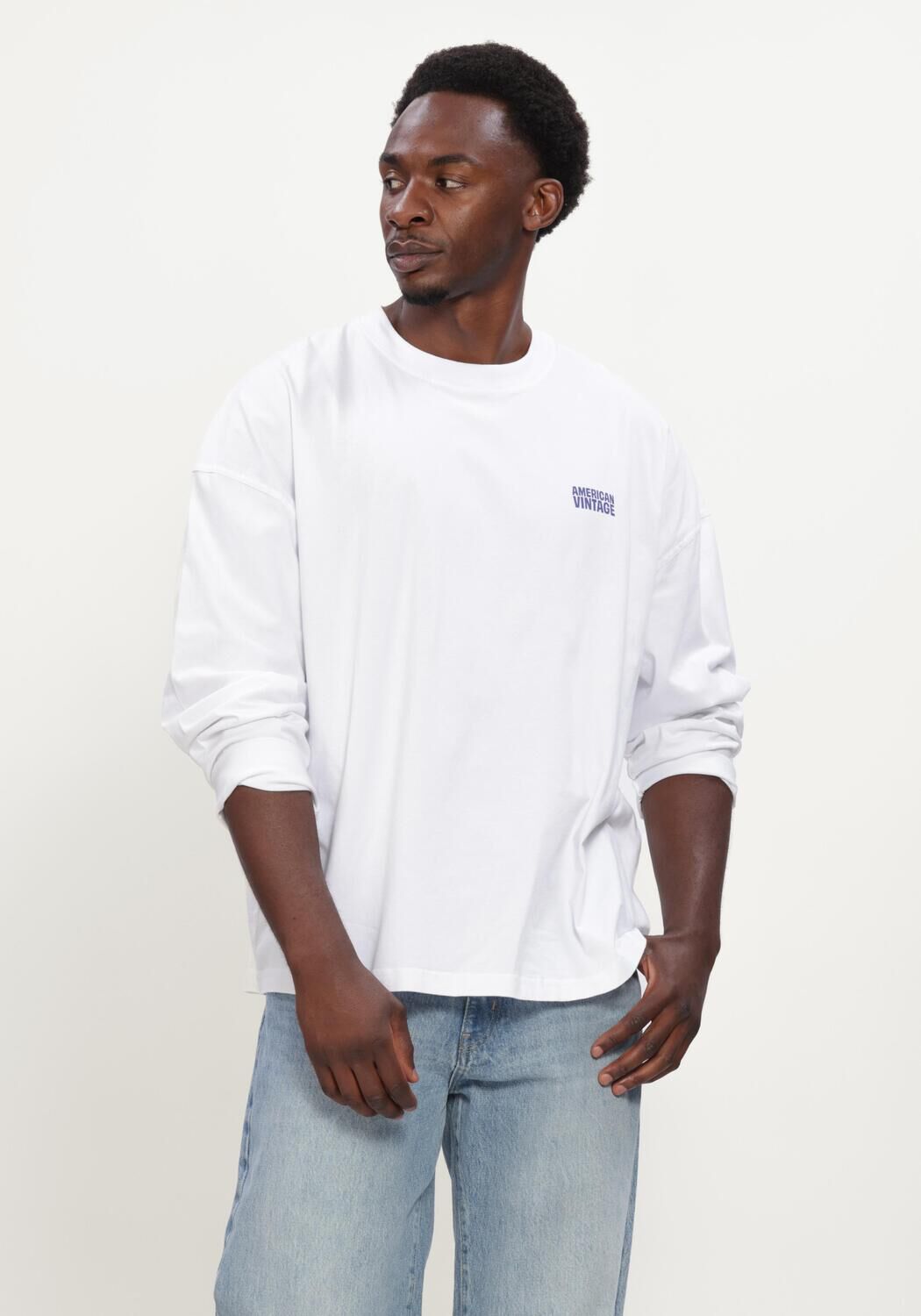 Witte AMERICAN VINTAGE T-shirt GIXY - large