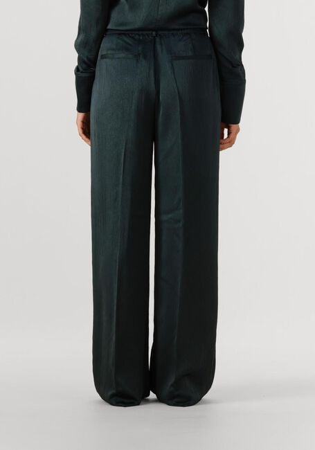 Donkergroene DANTE6 Wijde broek JULES CREASED SATIN PANTS - large