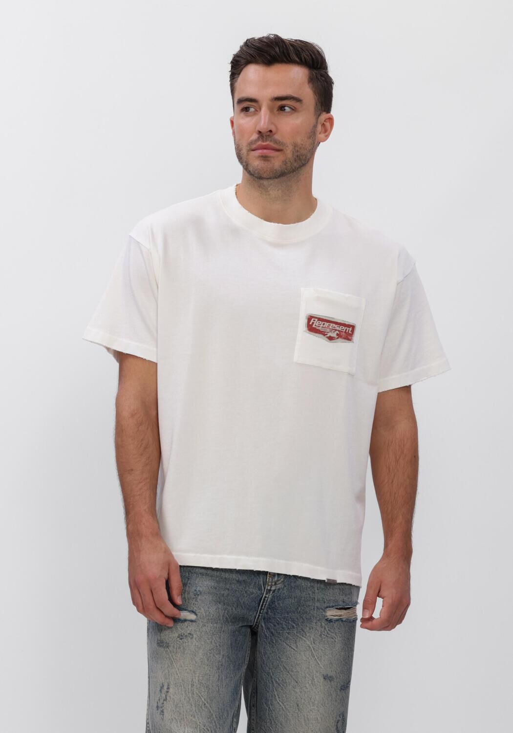 Represent T-Shirt Heren Nothing Faster T-shirt, Maat: XS, Kleur: Gebroken wit afbeelding
