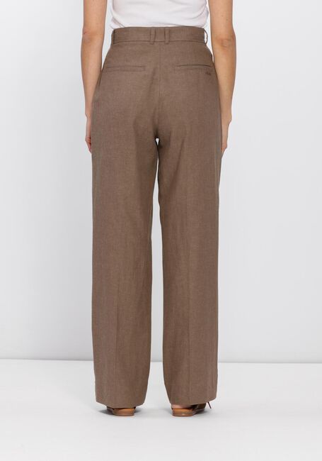 Bruine OLAF HUSSEIN Chino LINEN TAILORED TROUSERS - large
