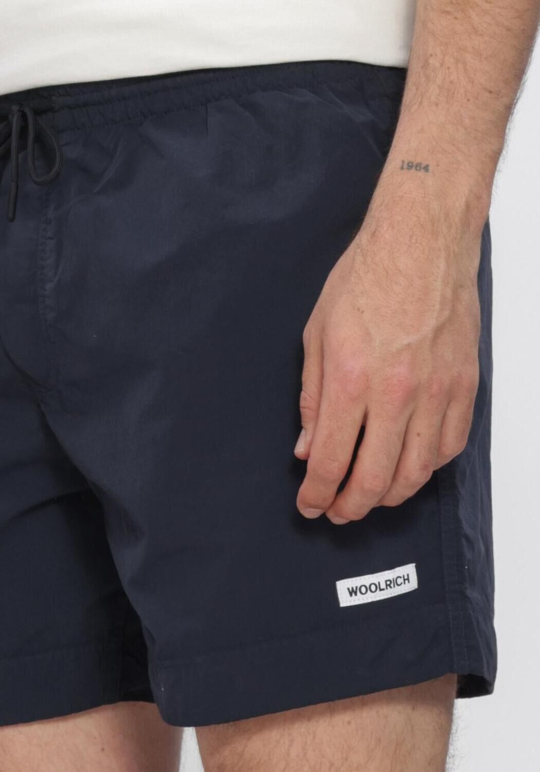 Donkerblauwe WOOLRICH Zwembroeken SOLID SWIMSHORT - large
