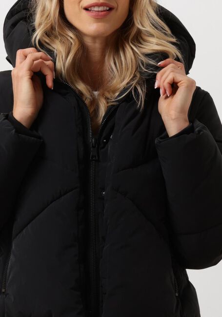 Zwarte BLONDE08 Gewatteerde jas KORTE DOORGESTIKTE JAS - large