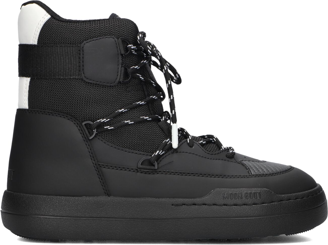 Moon Boot Snowboots Heren Mb Park Sneaker Boot, Maat: 46, Materiaal: Leer, Kleur: Zwart