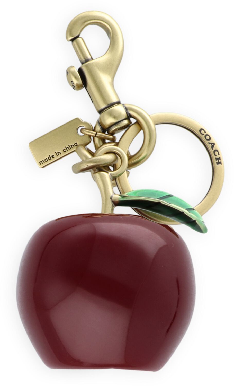 Coach 
Dames Bag Charm Small Apple, Kleur: Bordeaux afbeelding