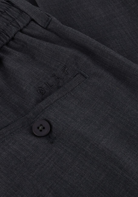 Donkergrijze OLAF HUSSEIN Chino REGULAR WOOL BLEND PLEATED PANT - large