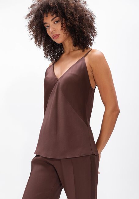 Bruine FORTE FORTE Top ENVERS SATIN SLIP TOP - large
