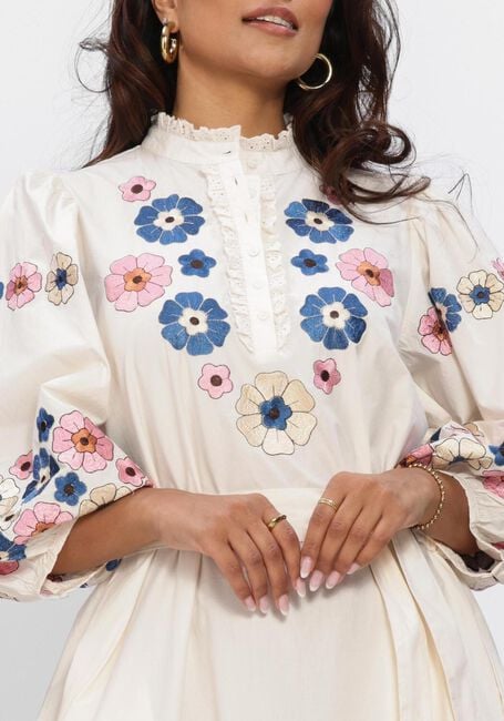 Ecru ANTIK BATIK Maxi jurk AMANTINA LONG DRESS - large