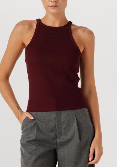 Bordeaux GESTUZ Top GZDREW RHINSTONE LOGO TANK - large