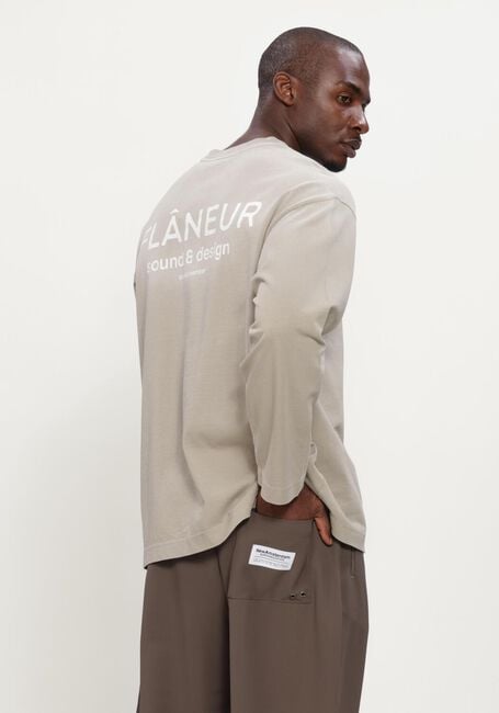 Beige FLANEUR T-shirt SOUND + DESIGN STUDIO MEMBER LONG SLEEVE - large