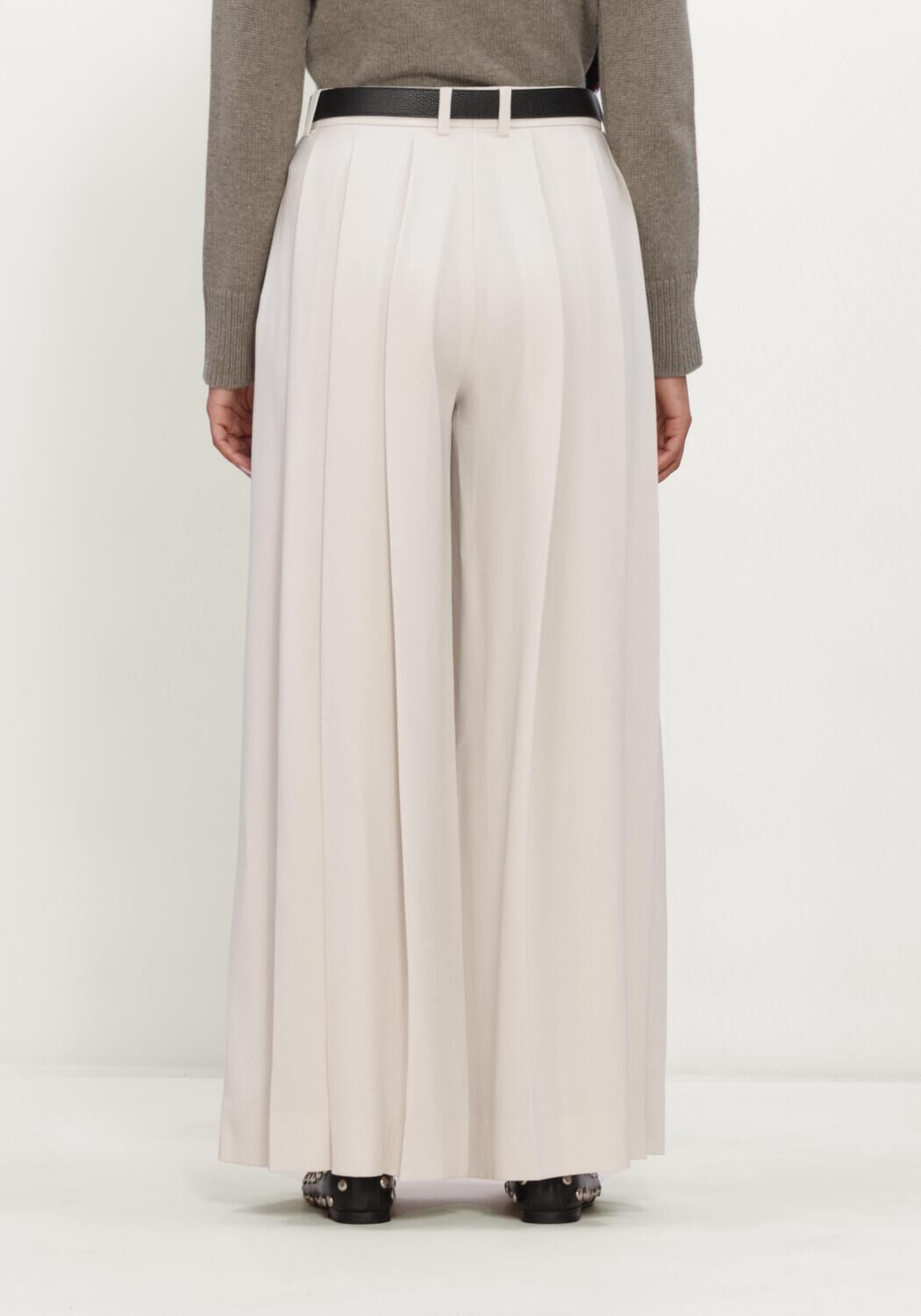 Ecru FILIPPA K Wijde broek FULLY PLEATED TROUSERS - large