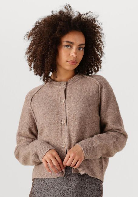 Bruine SECOND FEMALE Vest BANJA KNIT RAGLAN CARDIGAN - large