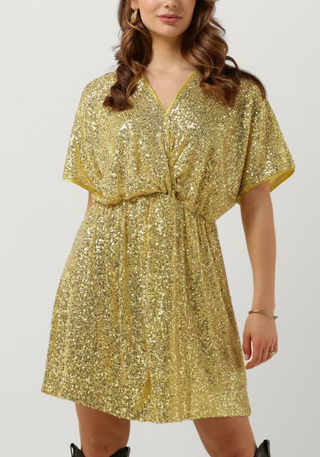 Gouden SECOND FEMALE Mini jurk SHINE ON MINI DRESS - large