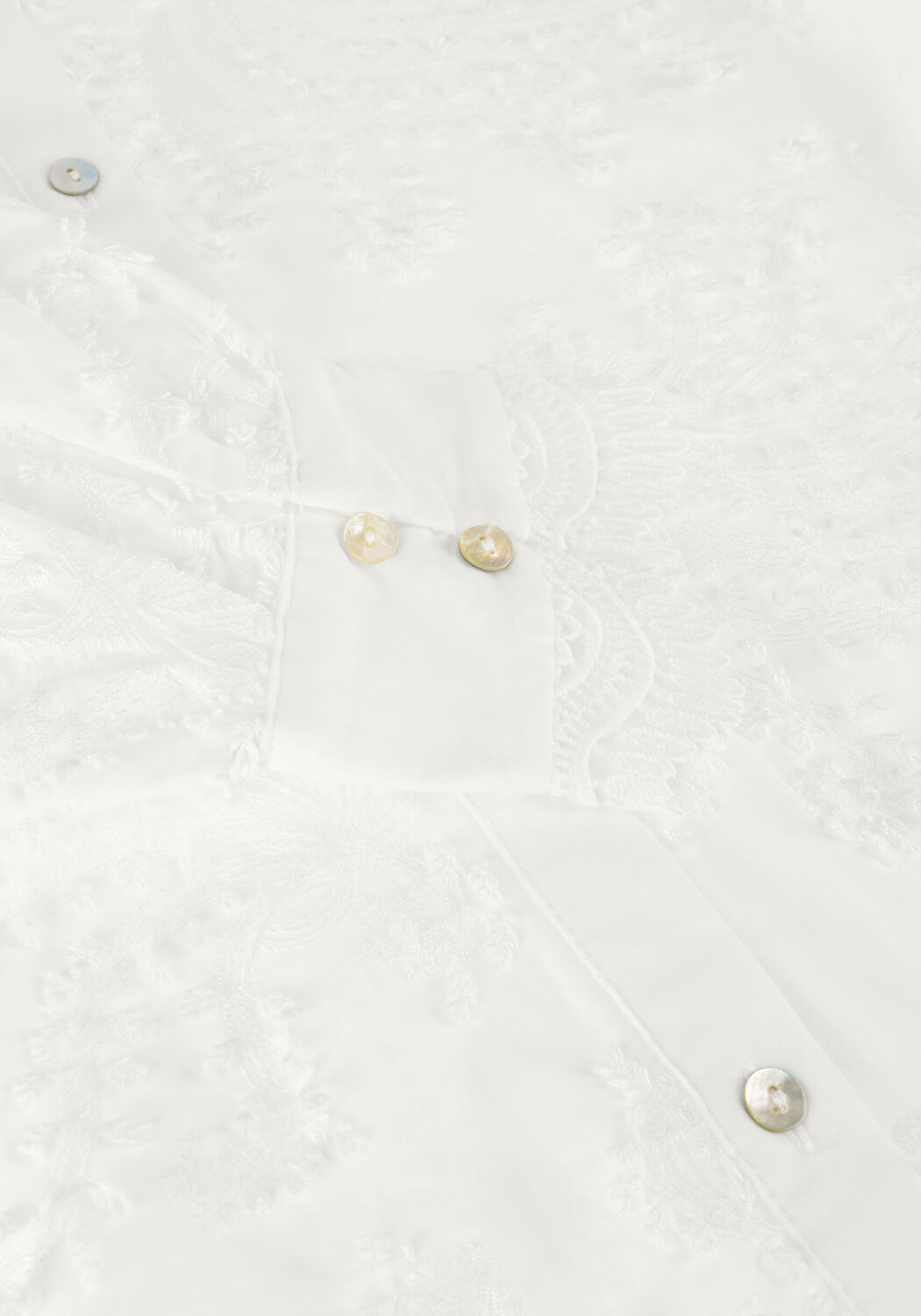 Witte BRUUNS BAZAAR Blouses LINGON CHARLOTTA SHIRT - large