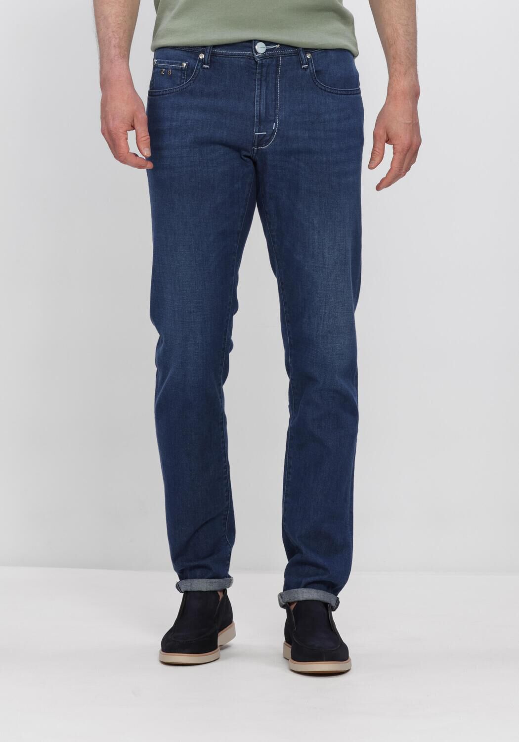 Donkerblauwe TRAMAROSSA Slim fit jeans MICHELANGELO - large