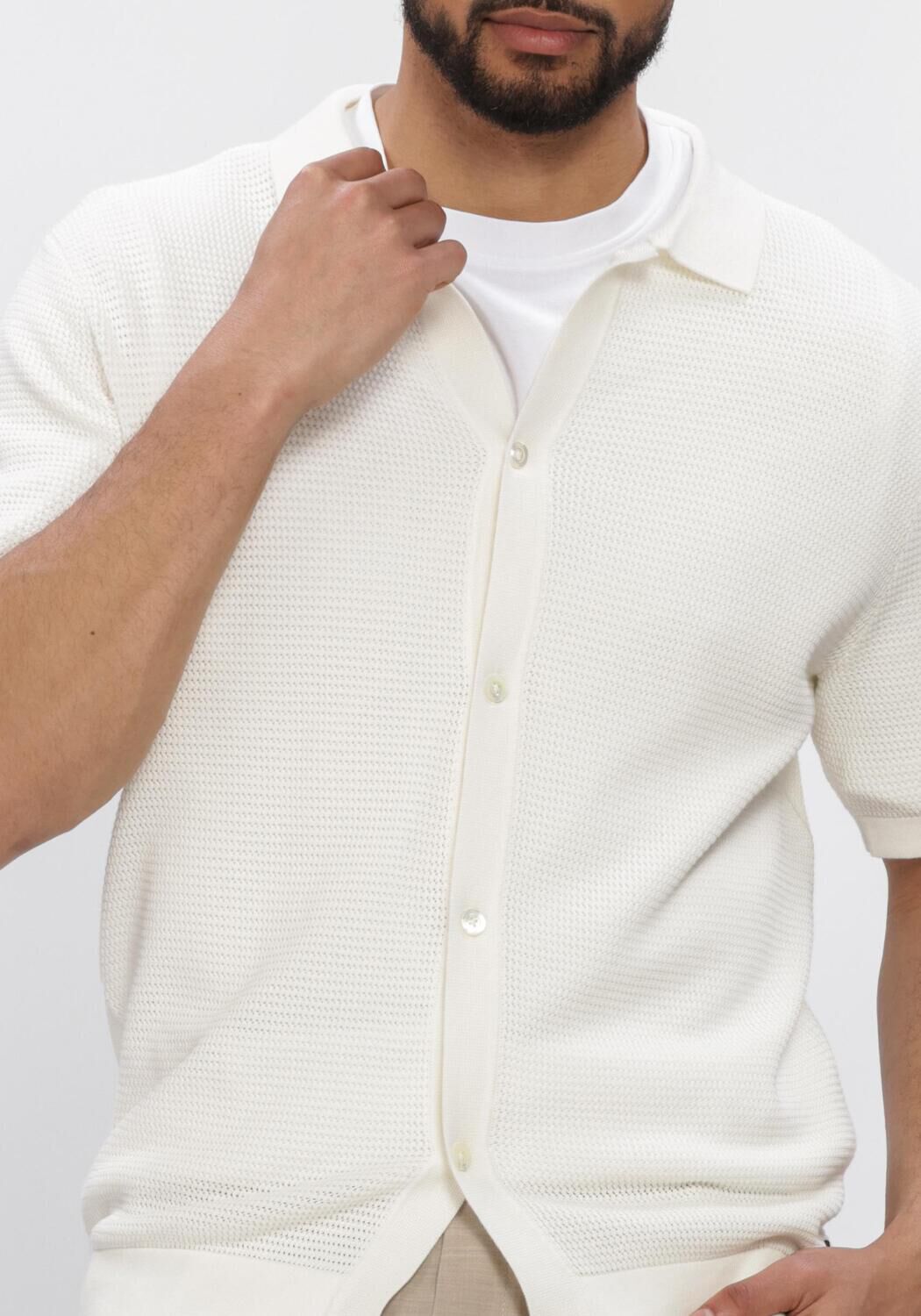 Ecru WAHTS Polo RYANS KNITTED COMBED COTTON - large