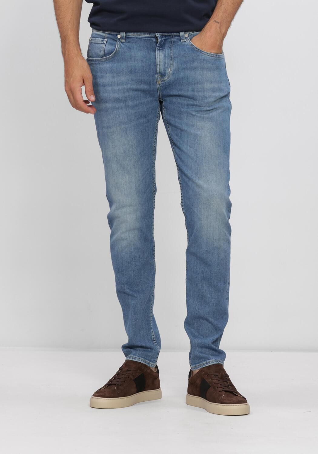 Lichtblauwe 7 FOR ALL MANKIND Tapered jeans SLIMMY TAPERED WAVEFROM - large
