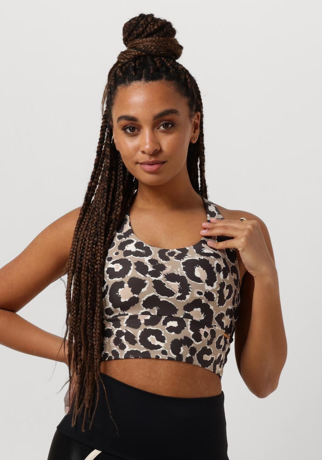 Deblon Sports Top Dames Sarah Cross Top, Maat: L, Kleur: Bruin