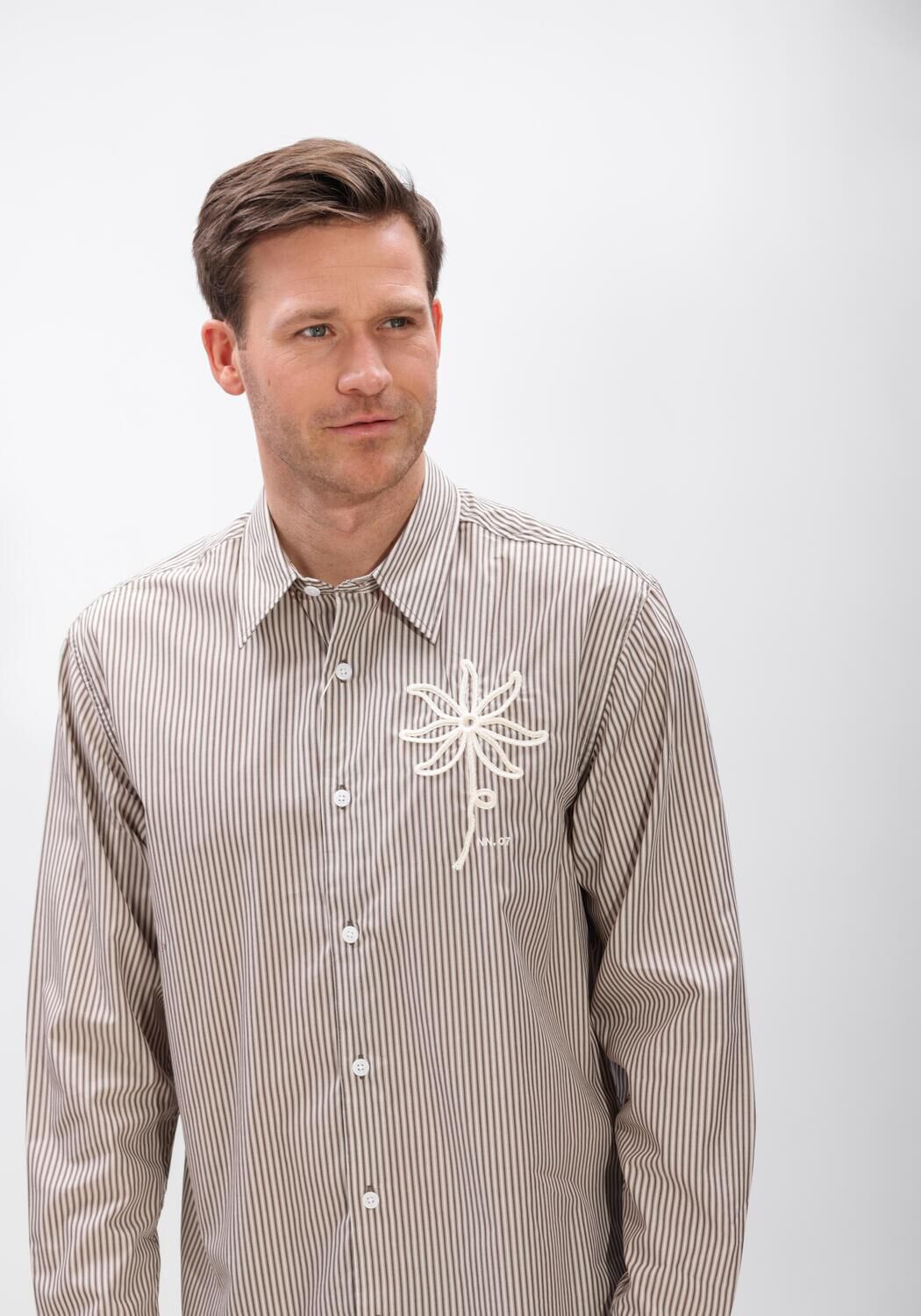 Beige NN.07 Casual overhemd QUINSY APP 5322 - large