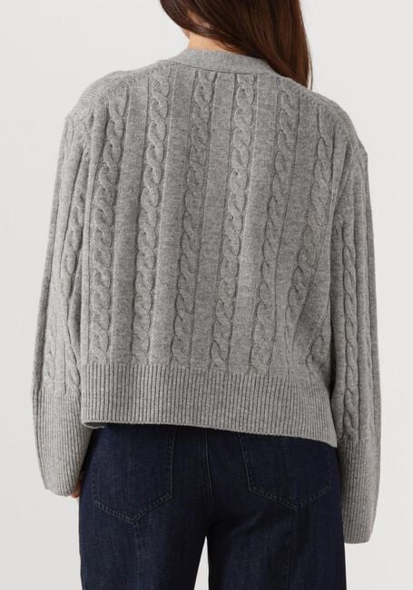 Lichtgrijze SECOND FEMALE Vest ALPHINE KNIT CARDIGAN - large