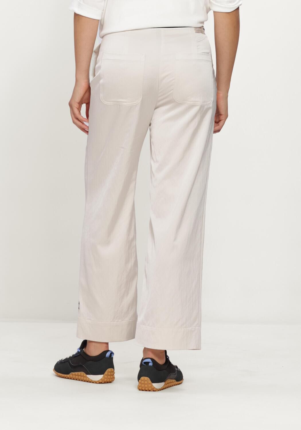 Ecru MARC CAIN SPORTS Wijde broek PANTALON WUKARI - large