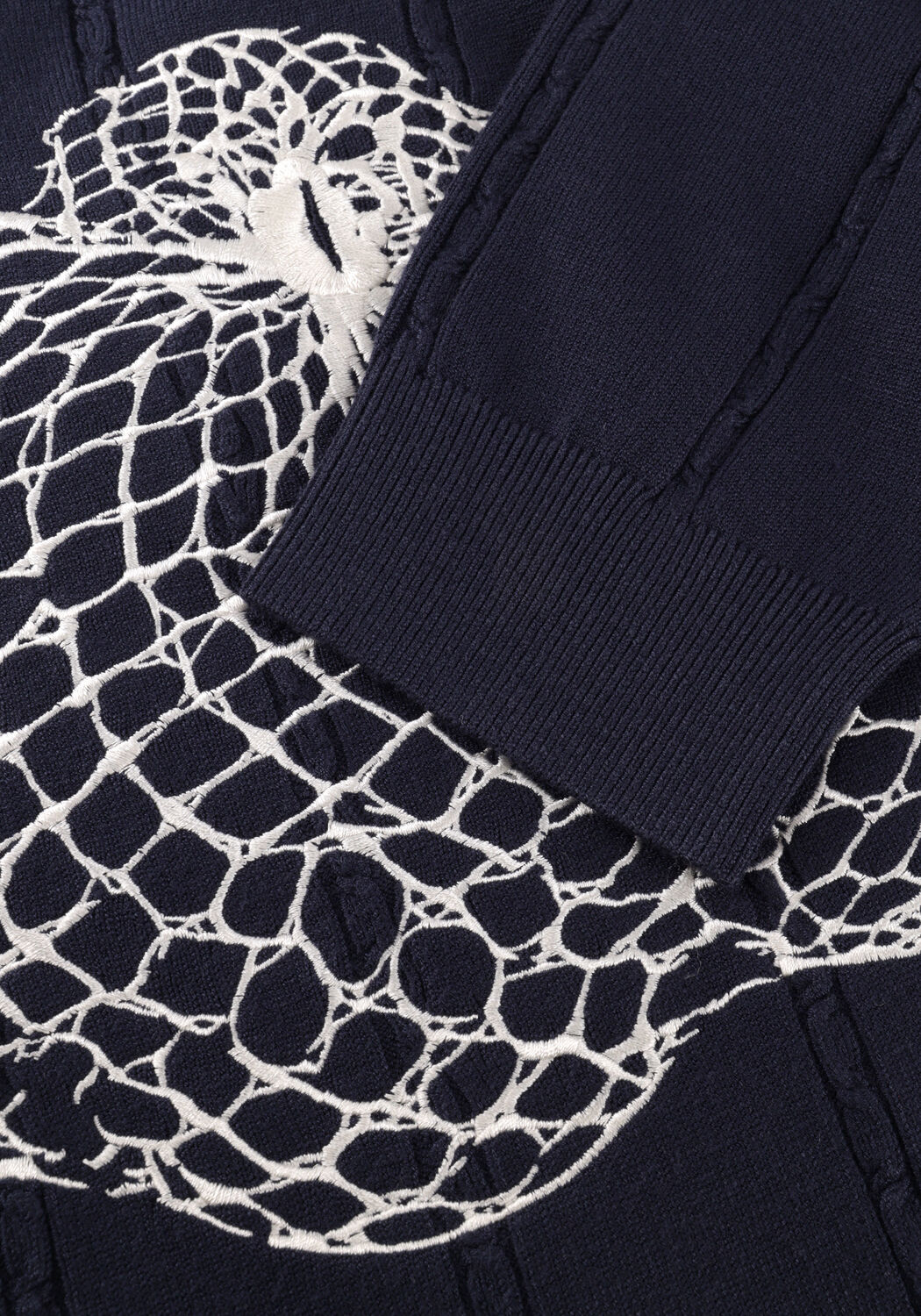 Donkerblauwe FILLING PIECES Polo KNIT FOOTBALL JERSEY - large