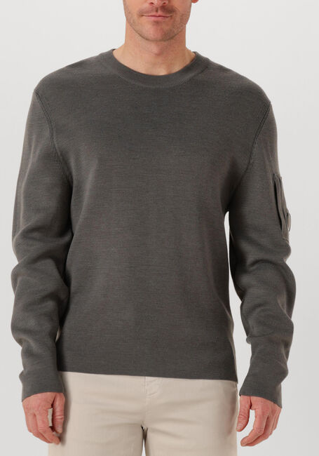 Grijze CP COMPANY Trui KNITWEAR CREW NECK IN RE WOOL - large