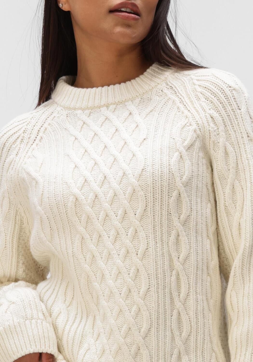 Gebroken wit ANINE BING Trui LOUIE SWEATER IVORY - large