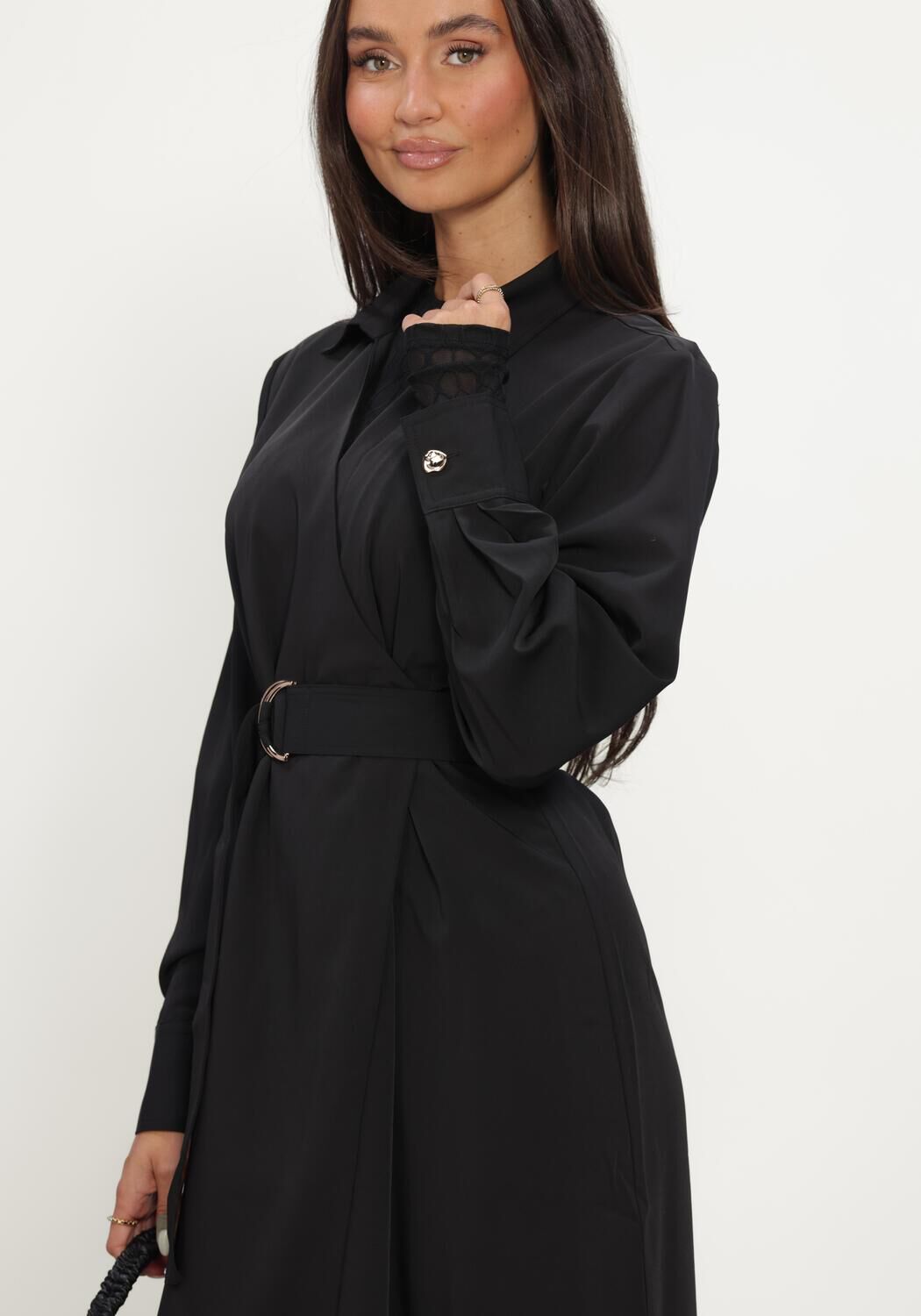 Zwarte LINA LOCCHI Maxi jurk LL-BELINDA - large