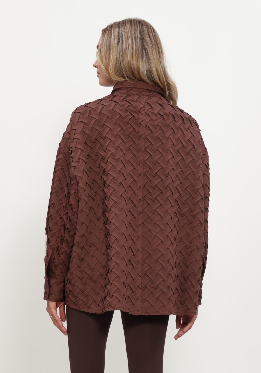Bruine ALIX THE LABEL Blouses LADIES WOVEN PLEATED BLOUSE - large