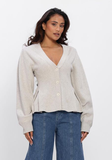 Ecru ROTATE Trui PEPLUM KNIT CARDIGAN - large