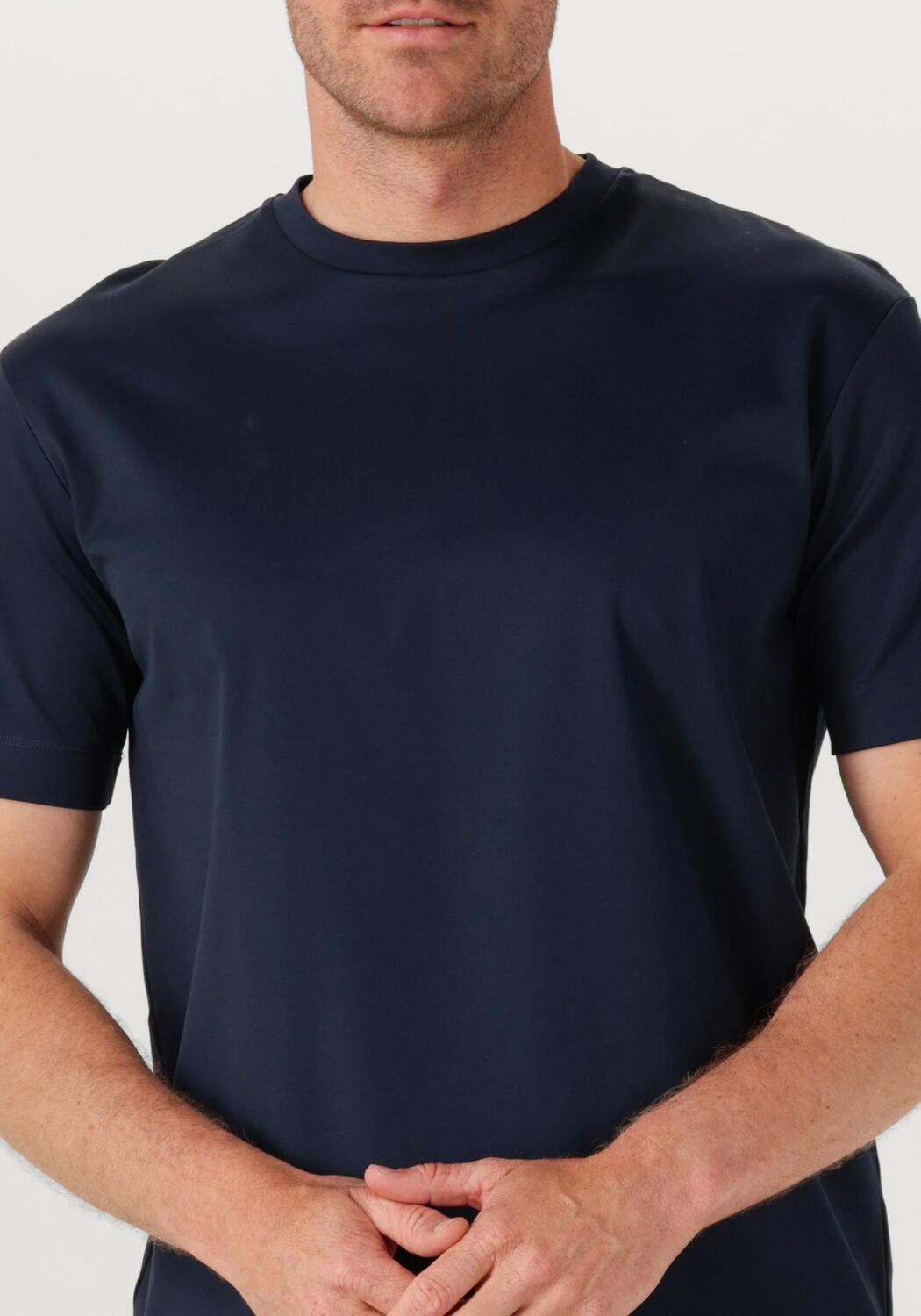 Donkerblauwe VALENZA T-shirt 1001 INTERLOCK SUPIMA TSHIRT - large