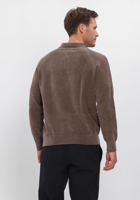 Bruine PROFUOMO Trui POLO LS CHENILLE - large