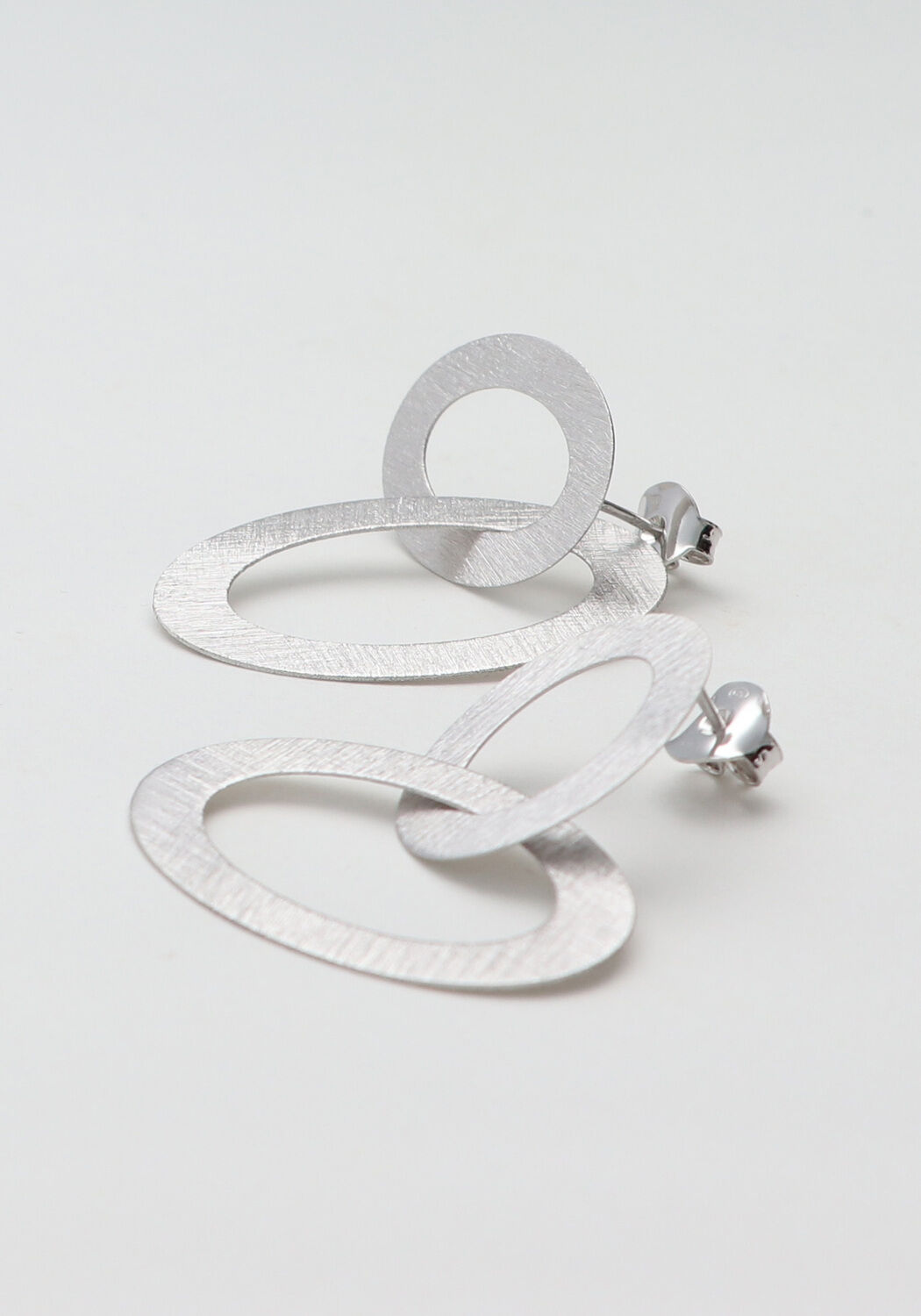 Zilverkleurig LOTT. GIOIELLI Oorbellen CL EARRING DOUBLE OVAL CHARM SATIN - large