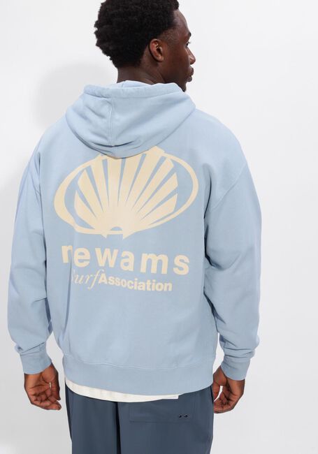 Lichtblauwe NEW AMSTERDAM SURF ASSOCIATION Sweater CORPORATE LOGO HOODIE BABY BLUE - large