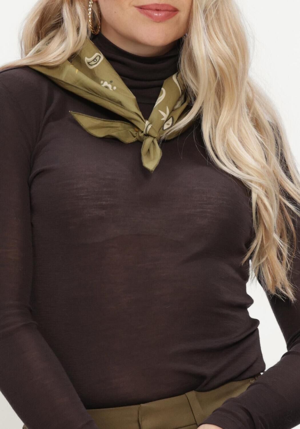Bruine GESTUZ Coltrui GZNINIA WOOL ROLLNECK - large