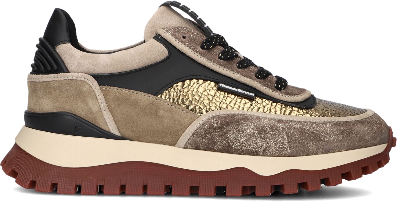 Floris van Bommel Lage Sneakers Dames Grommi 02.03, Maat: 39, Materiaal: Suède, Kleur: Goud