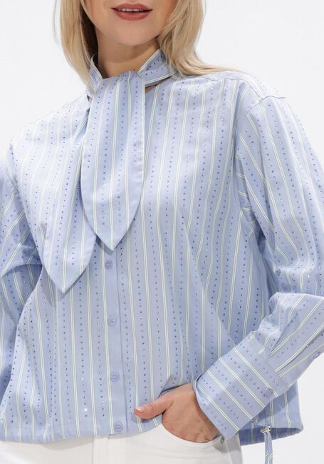 Blauwe DANTE6 Blouses ANUBI STRIPE SHIRT - large