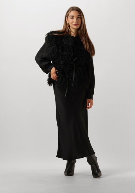 Zwarte SUMMUM Midirok SKIRT HEAVY SILK TOUCH - large