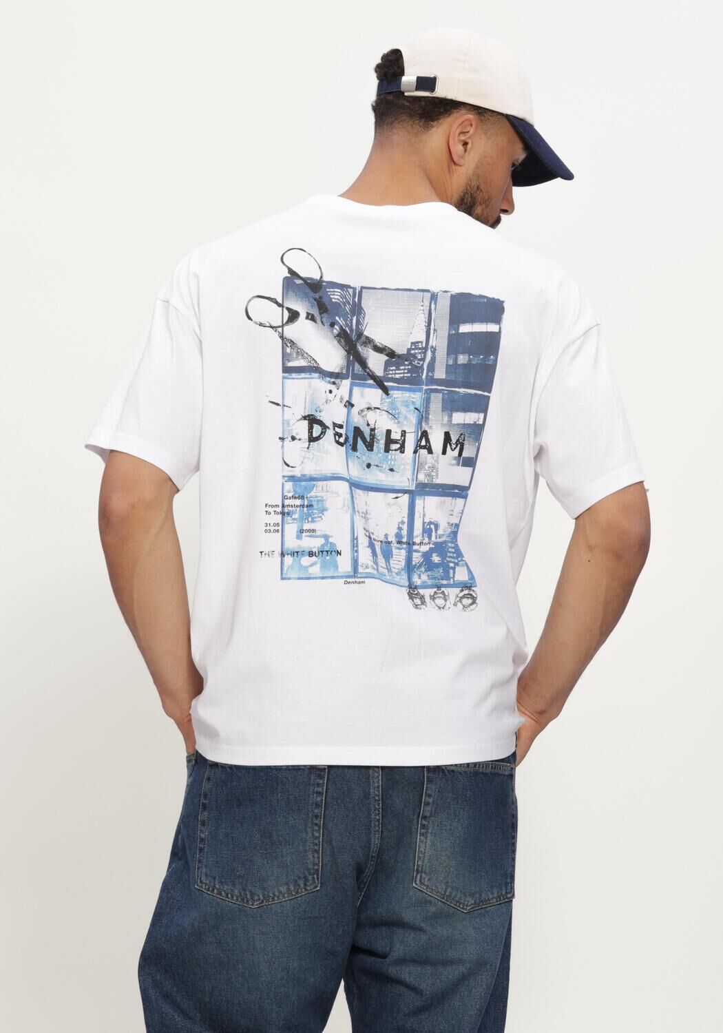 Witte DENHAM T-shirt FRAME - large