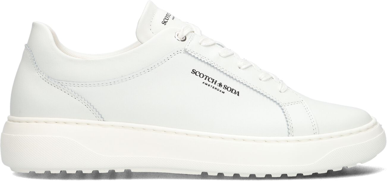 Scotch & Soda Lage Sneakers Heren Duran, Maat: 44, Materiaal: Leer, Kleur: Wit