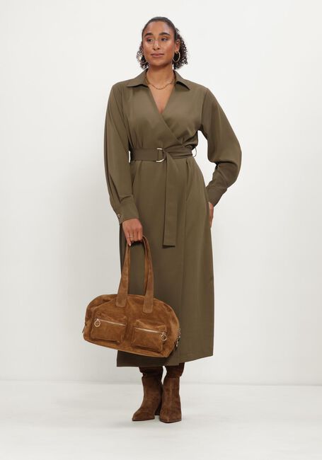 Groene LINA LOCCHI Midi jurk LL-BELINDA - large