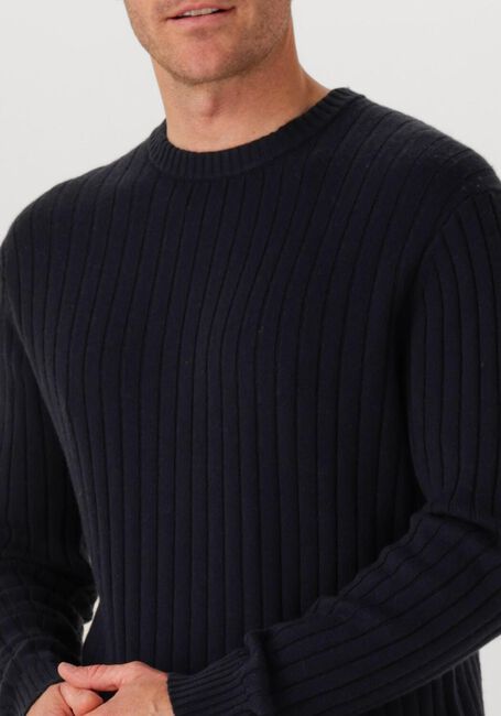 Zwarte PROFUOMO Trui PULLOVER CREW NECK WOOL BLEND - large