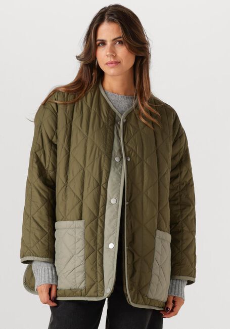 Khaki UGG Faux fur jas W AMILEA REV QUILTED JACKET - large