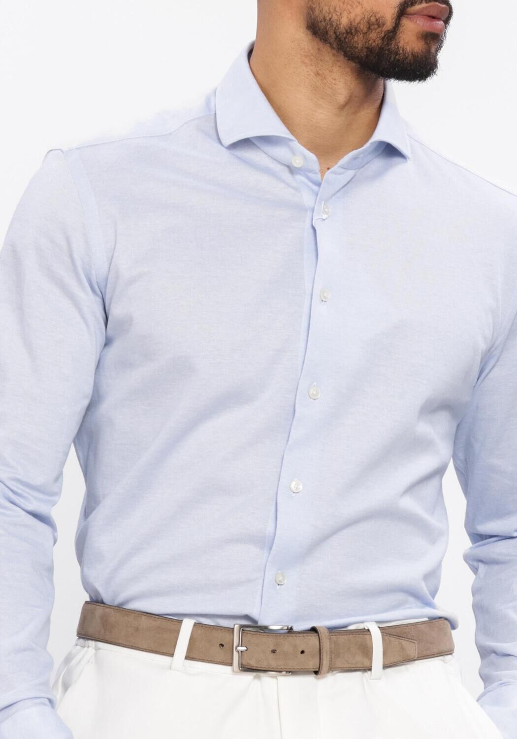 Lichtblauwe XACUS Casual overhemd 21462 520ML - large