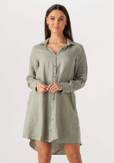 Groene MOS MOSH Mini jurk MMRIELLE LINEN DRESS - large