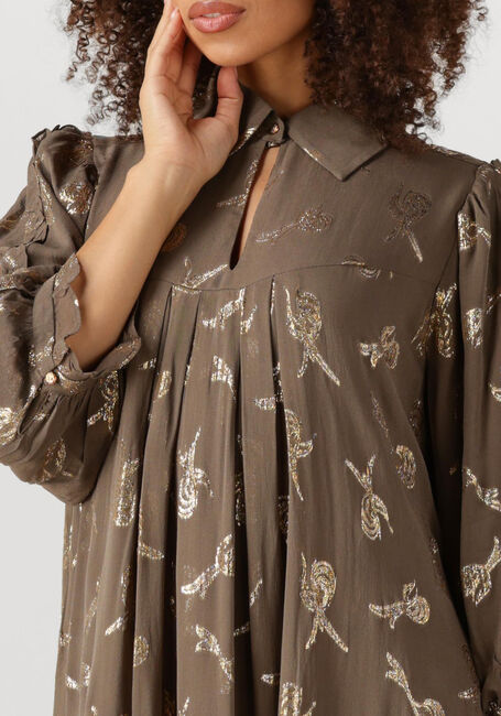 Taupe BRUUNS BAZAAR Mini jurk BBTAMMI DRESS - large