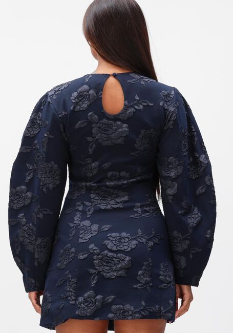 Donkerblauwe ROTATE Jurken JACQUARD MINI DRESS - large