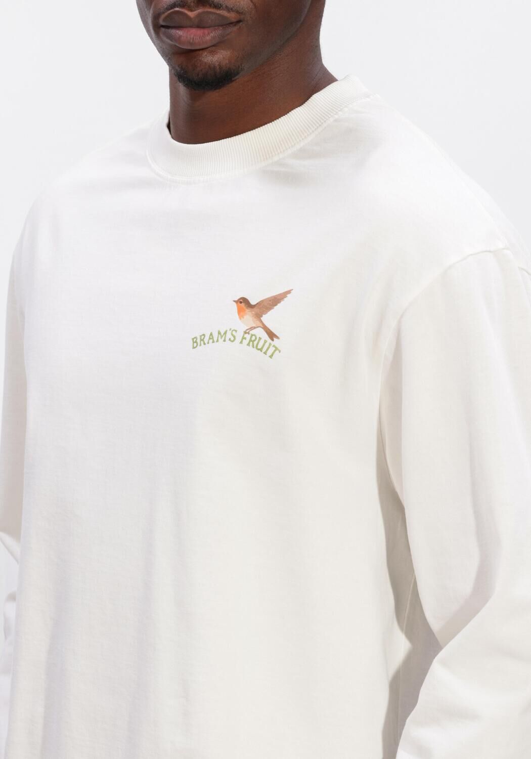 Creme BRAM'S FRUIT T-shirt ROBIN LONGSLEEVE - large